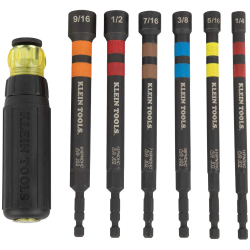 Hollow Magnetic Color-Coded Ratcheting Power Nut Driver, 7-PieceImage